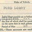 Hire Agreement for a new Ford Lorry July 2nd 1946